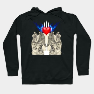 Holy heart with crying angels Hoodie